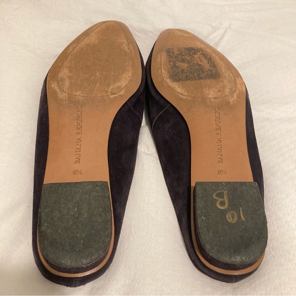 Banana Republic Charcoal Suede Slide On Mules. Leather! - Picture 3 of 3